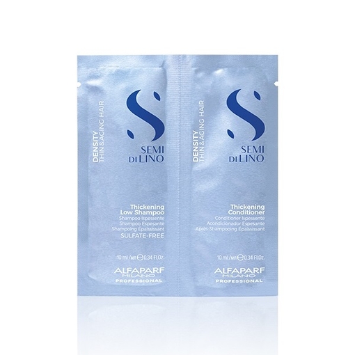 Product Alfaparf Milano Semi Di Lino Density Thickening Low Shampoo & Conditoner 2x10ml - Gift base image