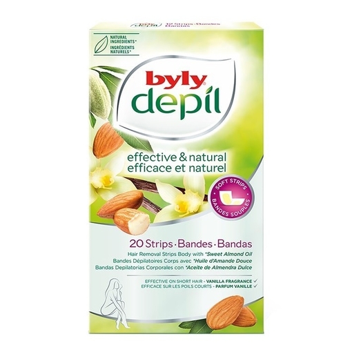 Product Αποτριχωτικές Ταινίες Σώματος Με Γλυκό Αμυγδαλέλαιο 20τμχ. base image