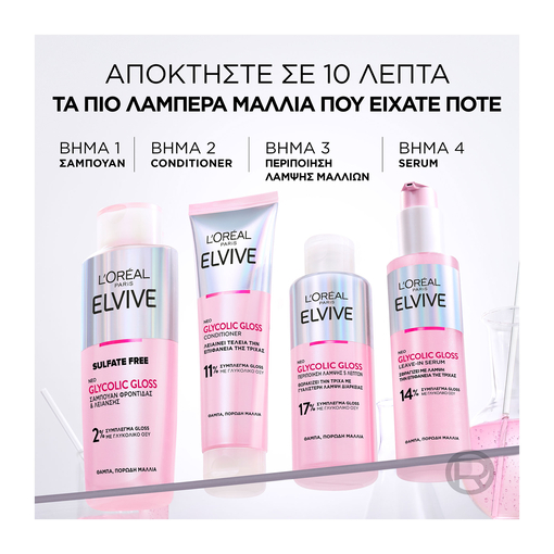 Product Elvive Glycolic Gloss Sulfate Free Shampoo For Dull Hair 200ml base image