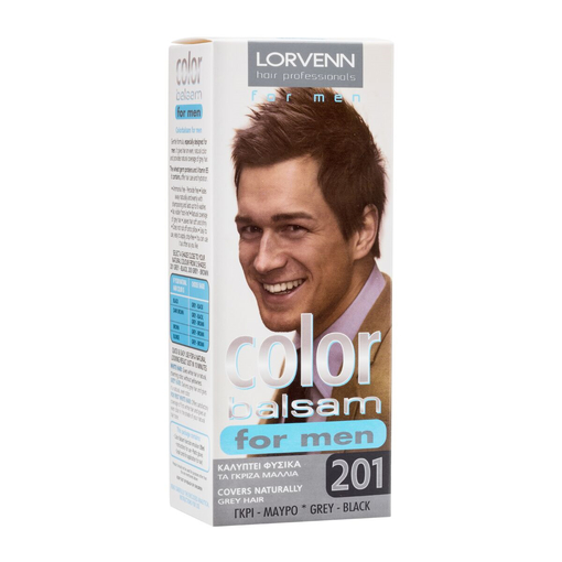 Product Lorvenn Color Balsam Naturel Men No 201 Γκρι Μαύρο 35ml base image